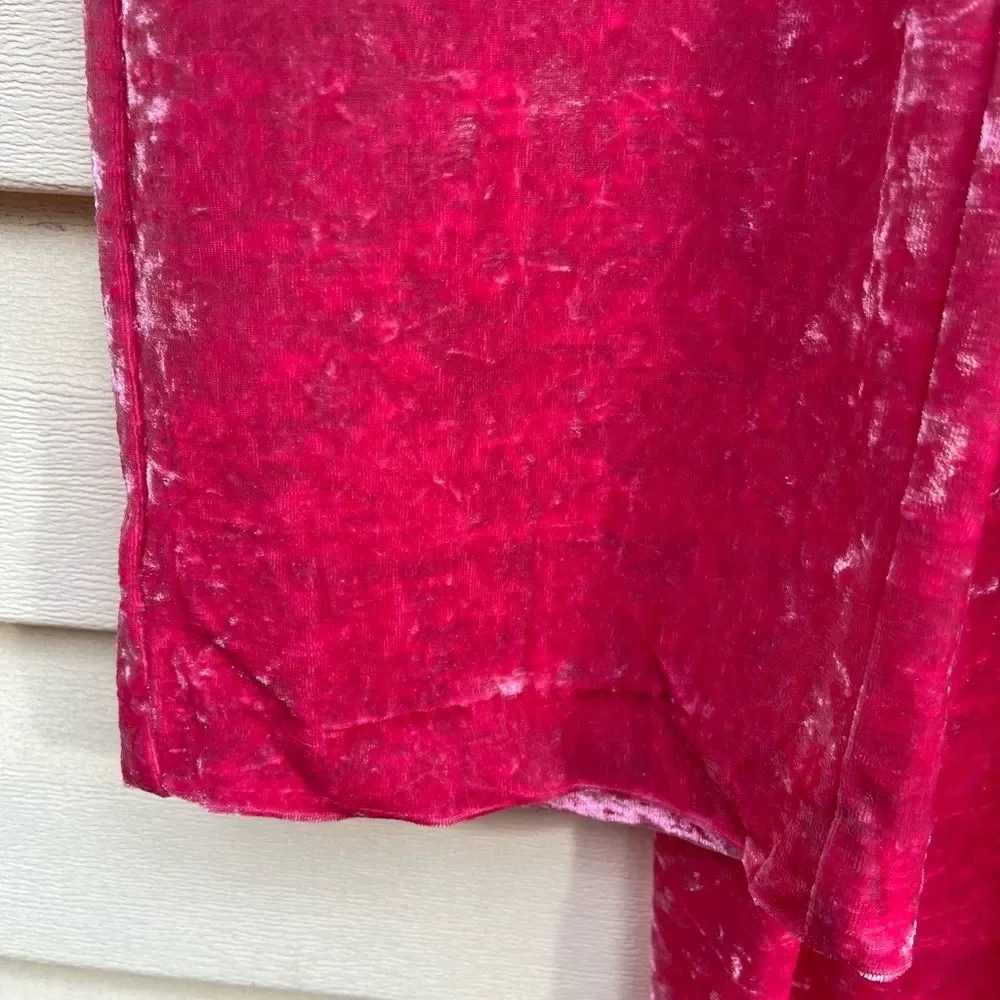 NWT NA-KD Bright Pink Crushed Velvet Suit  Pants Size EU32 (See measurements) - Picture 10 of 12